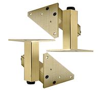 Adjustable 4 Pcs Metal Cabinet Legs 400mm Bronze Triangle Mounting Plate DIY Furniture Feet for TV Stand Wardrobe Nightstand - & Stylish Risers