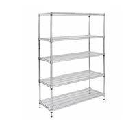 Adjustable 4-Tier Metal Storage Rack Stainless Steel Shelving Unit 5-Layer Wire nizer Heavy-Duty 3-Shelf Stand for Home & Kitchen (50x40x120cm)