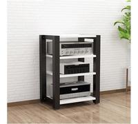 Adjustable 4-Tier Open Shelving Unit Storage Rack for HiFi & Media Modern Bookcase Versatile Display Stand for Home & Office Easy Assembly Stylish White Finish