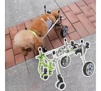 Adjustable 4-Wheel All-Terrain Pet Stroller for Small Dogs - Comfortable Travel Aid for Injured Pets Easy to Maneuver Perfect for Outdoor Adventures