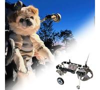 Adjustable 4-Wheel Dog Wheelchair - Complete Support for Pet Legs with Arthritis & Paralysis, Rear Leg Mobility Cart, Pet Mobility Aid for Dogs