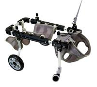 Adjustable 4-Wheel Dog Wheelchair for Back Legs - Full Support Pet Mobility Aid Soft Rehabilitation Cart for Disabled Dogs & Cats Leg Braces & Lifting Device