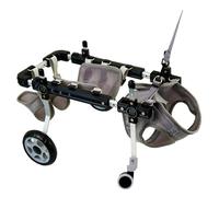 Adjustable 4-Wheel Dog Wheelchair for Disabled Pets - Full Support Mobility Cart with Abdominal Harness Perfect for Dogs with Rear Leg Weakness & Enhanced Comfort