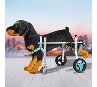 Adjustable 4-Wheel Dog Wheelchair for Disabled Pets, Mobility Aid for Paralyzed Dogs, Front & Back Leg Support, Rehabilitation Equipment for Canine Mobility