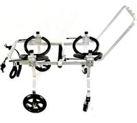 Adjustable 4-Wheel Dog Wheelchair for Disabled Small Dogs Supportive Pet Mobility Aid for Pets with Disabilities Improve Rear Leg Movement Lightweight and