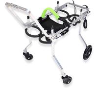 Adjustable 4-Wheel Dog Wheelchair for Dogs Full Body Support Cart for Front Leg Rehabilitat Free Aominal Band for Protect XL Size