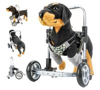 Adjustable 4-Wheel Dog Wheelchair for Front Legs - Lightweight Pet Cart for Mobility Support Arthritis Relief & Disability Assistance - Design for Active Pets
