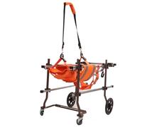 Adjustable 4-Wheel Dog Wheelchair for Full Body Support Fore-Leg Rehabilitation Cart with Free Belly Band for Spine Protection - Perfect for Puppies and Dogs