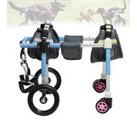 Adjustable 4-Wheel Dog Wheelchair for Hind Legs - Lightweight Pet Stroller for Injured Disabled or Weak Rear-Leg Dogs - Mobility & Recovery Aid