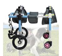 Adjustable 4-Wheel Dog Wheelchair for Hind Legs Lightweight Pet Stroller with Support for Mobility & Recovery Suitable for Small/Medium/Large Dogs