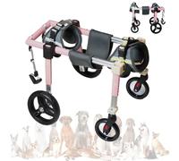Adjustable 4-Wheel Dog Wheelchair for Rear Legs Lightweight Pet Stroller for Injured Disabled or Paralyzed Dogs Mobility Aid for Enhanced Walking and Support