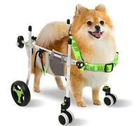 Adjustable 4-Wheel Dog Wheelchair for Rear Legs Supports Small/Medium Dogs Up to 13 lbs Durable & Lightweight Helps Pets Walk Run & Play Again