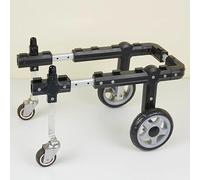 Adjustable 4-Wheel Dog Wheelchair for Small Pets, Mobility Aid Cart for Hind Legs Disabled Dogs, Supportive Trolley for Handicapped Canines