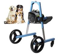 Adjustable 4-Wheel Dog Wheelchair Front Leg Mobility Aid for Injured/Paralyzed Pets Supportive Dog Cart for Leg Brace and Hip Stability Walk Assistance for Dogs