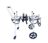 Adjustable 4-Wheel Dog Wheelchair - Lightweight All-Terrain Mobility Aid for Large Bs - Full Support Pet Rehab Cart for Training & Recovery