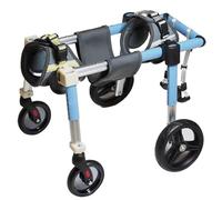 Adjustable 4-Wheel Dog Wheelchair - Lightweight Mobility Aid for Disabled Injured & Elderly Dogs - Full Support Stroller for Front & Back Legs - Pet Walkers for Dogs