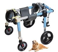 Adjustable 4-Wheel Dog Wheelchair - Lightweight Mobility Aid for Disabled & Injured Pets - Easy to Use with Full Support for Front & Back Legs - Ideal for Recovery