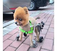 Adjustable 4-Wheel Dog Wheelchair - Pet Mobility Aid for XS Dogs with Hip Dysplasia Back Leg Support & Enhanced Walking Perfect for Outdoor Adventures