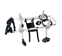 Adjustable 4-Wheel Pet Wheelchair for Small & Medium Dogs Cats and Rabbits - Disabled Animal Mobility Aid Lightweight and Support for Pets