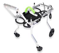 Adjustable 4-Wheel Pet Wheelchair for Small to Large Dogs & Cats Full Support Mobility Aid Rear Leg Support Disabled Pet Solution XS-XL Size