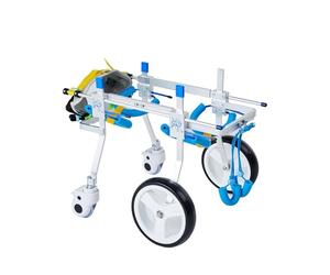 Adjustable 4-Wheel Wheelchair for Paralyzed Pets Mobility Support Cart Exercise Wheels for Disabled Dogs After Stroke Enhance Mobility & Quality of Life