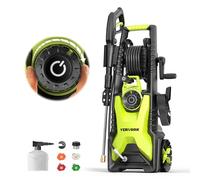 Adjustable 4000 Max PSI Pressure Washer, 2 Max GPM Power Washer with 33 FT Hose Reel, Steel Wand, 500ml Foam Cannon, 4-Nozzle Set, Electric Pressure Washer for Cars, Fences, Patios