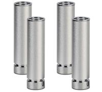Adjustable 4pcs Round Aluminum Alloy Fur Legs Silver Anodized Finish Perfect for Tables Sofas Cabinets - Enhance Your Furniture Style and Stability