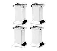 Adjustable 4x Aluminum Alloy Furniture Feet - Square Load-Bearing Cabinet Legs for TV Stand, Sofa & Coffee Table - Durable Metal Heightening Support Legs