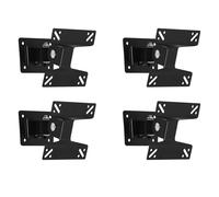 Adjustable 4X Universal Wall Mount Stand for 15-27" LCD LED Monitors, Retractable TV Bracket, Height-Adjustable Wall Holder for Optimal Viewing Experience