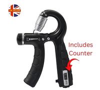 Adjustable 5-60Kg Hand Grip Strengthener With Counter - Forearm & Finger Exerciser Uk Stock