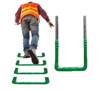 Adjustable 5-Step Steel Egress Ladder, Wall-Mounted with Non-Slip Rungs, Safe Basement Window Exit for Emergency Preparedness and Home Safety Solutions