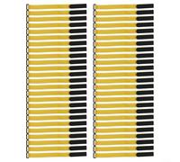 Adjustable 50pcs Football Net Straps, Nylon and Polyester Ties for Soccer Goals, Multi purpose for Household Organization (yellow black)