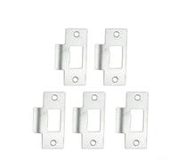 Adjustable 510pc Standard Tubular Latch Striker Plate Replacement in Stainless Steel with Chrome Plated Finish for Various Swinging Doors (5pc)