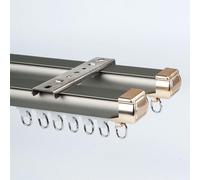 Adjustable 6m Aluminum Curtain Rod for Ceiling/Wall Mount Ideal for Room Dividers Stylish Home Decor Extends from 1 to 6 Meters