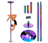 Adjustable 7.3'-9' Dancing Stripper Pole, Free Standing Fitness Pole for Bedroom/Living Room, Height Adjustable 2.74M-3.25M (9FT-10.7FT) - Perfect for Home Workouts