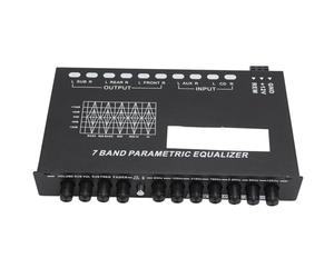 Adjustable 7 Band Car Audio Graphic Equalizer, Subwoofer Control, CD/AUX Inputs, Multi Function Controls, Professional Design, for Car Audio System