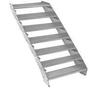 Adjustable 7 Section Galvanised Staircase - 900mm Wide