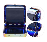 Adjustable 70mm Manual Colorful Metal Cigarette Roller Smoking Box