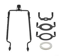 Adjustable 8 Inch Lamp Shade Harp Stand with Multiple Saddle Adapters Compatible with E26 E27 and E14 Bulb Holders for DIY Lamp Projects (Black )