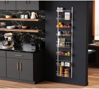 Adjustable 8 Tier Wall Rack White Metal Over The Door Storage Baskets Pantry Wall Rack By Closetmaid