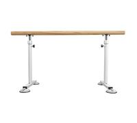 Adjustable 80-120cm Ballet Bar, Portable Freestanding Dance Stretch Pole, Mobile Professional Ballet Workout Equipment - Ideal for Home Practice (Color: White, Size: 150cm)