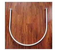 Adjustable 9-Inch Shower ain Rod Round Wall-Mounted U-Sd Rack for Bathrooms Dressing Rooms Private Changing Areas - White Color & Space-Saving Design