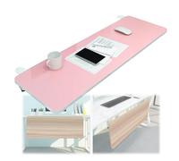 Adjustable 90° Pliable Keyboard Tray 55/65/75x25cm Wood Desk Extension with C-Clamp No Drill Ergonomic Office Riser for Typing & Gaming
