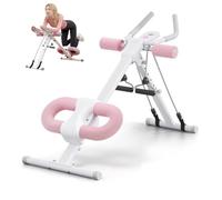 Adjustable Ab Machine, Dual-Gear Ab Workout Equipment,Foldable Core Trainer with Smart LED Monitor & Knee Protection Pad, Abs Workout Equipment for Home Gym Full-Body Training