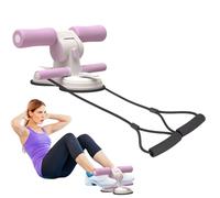 Adjustable Ab Workout Equipment Collection - Sit Up Suction Cup Floor Trainer with Elastic Pull Rope, 3 Level for Core, Legs, and Feet Strength, Portable Fitness Aid
