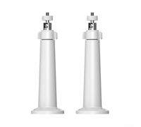 Adjustable ABS Solar Panel Camera Bracket 2pcs for Outdoor Wall Mounting Featuring Robust Construction and Flexible Angle Adjustment (White)