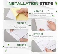 Adjustable AC Vent Deflector for Ceiling Air Vents - 30x30 cm White Plastic Airflow Director to Protect Plants & Pets, No-Tool Installation, Compat