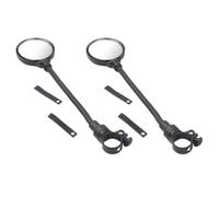 Adjustable Acrylic Black Bike Aluminium View Rear 2pcs Mirror Abs