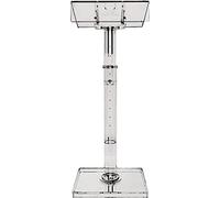 Adjustable Acrylic Podium Portable Lectern 70-130cm Clear Stand-Up Pulpit Desk with Spacious Reading for Events Presentations & Public Speaking