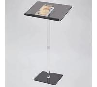 Adjustable Acrylic Podium Stand Multi-Use Reading Platform for Modern Classrooms & Concerts Wide Base Versatile Lectern for Presentations Black